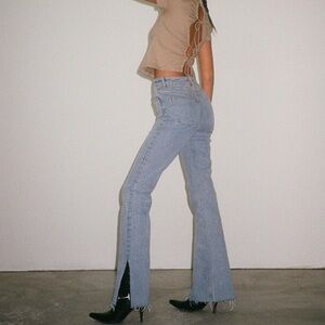 Motel Rocks Light Blue Flare Jeans